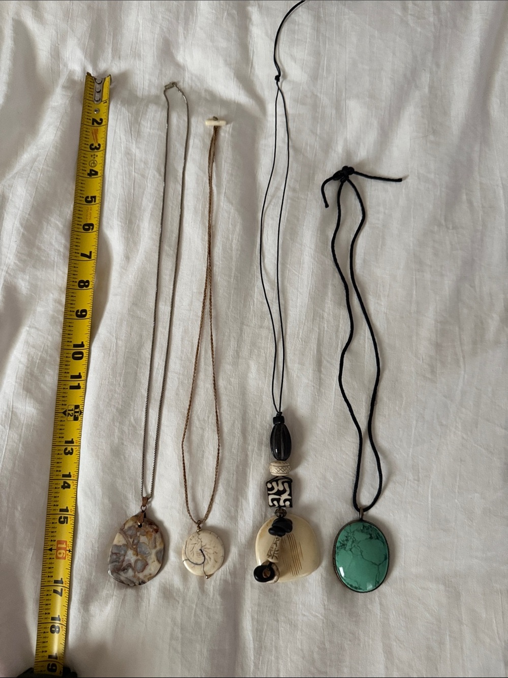 Four bohemian necklaces